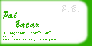 pal batar business card